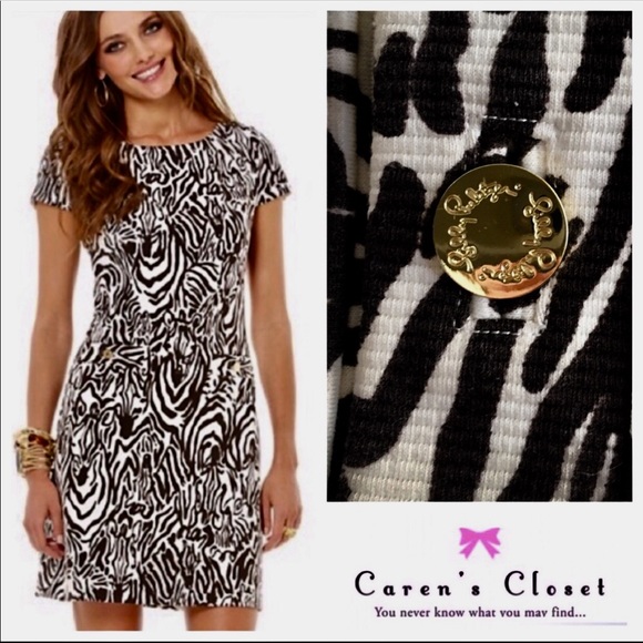 Lilly Pulitzer Dresses & Skirts - Lillie Pulitzer Layton Brown Zebra Shift Dress
